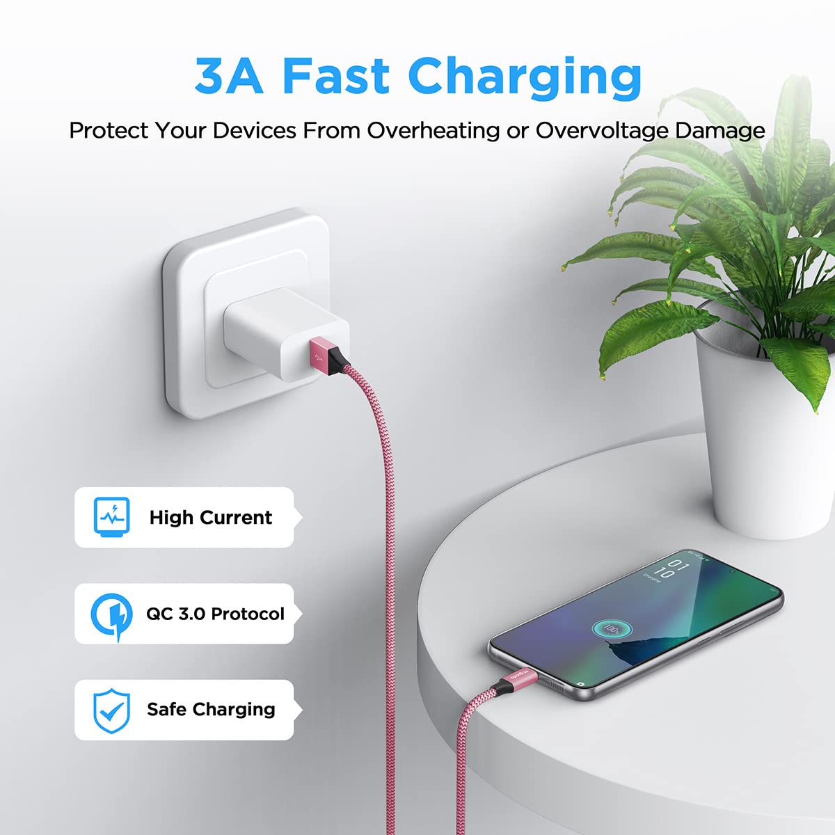 etguuds Extra-Long USB C Charger Cable 3M, USB A to USB C Cable