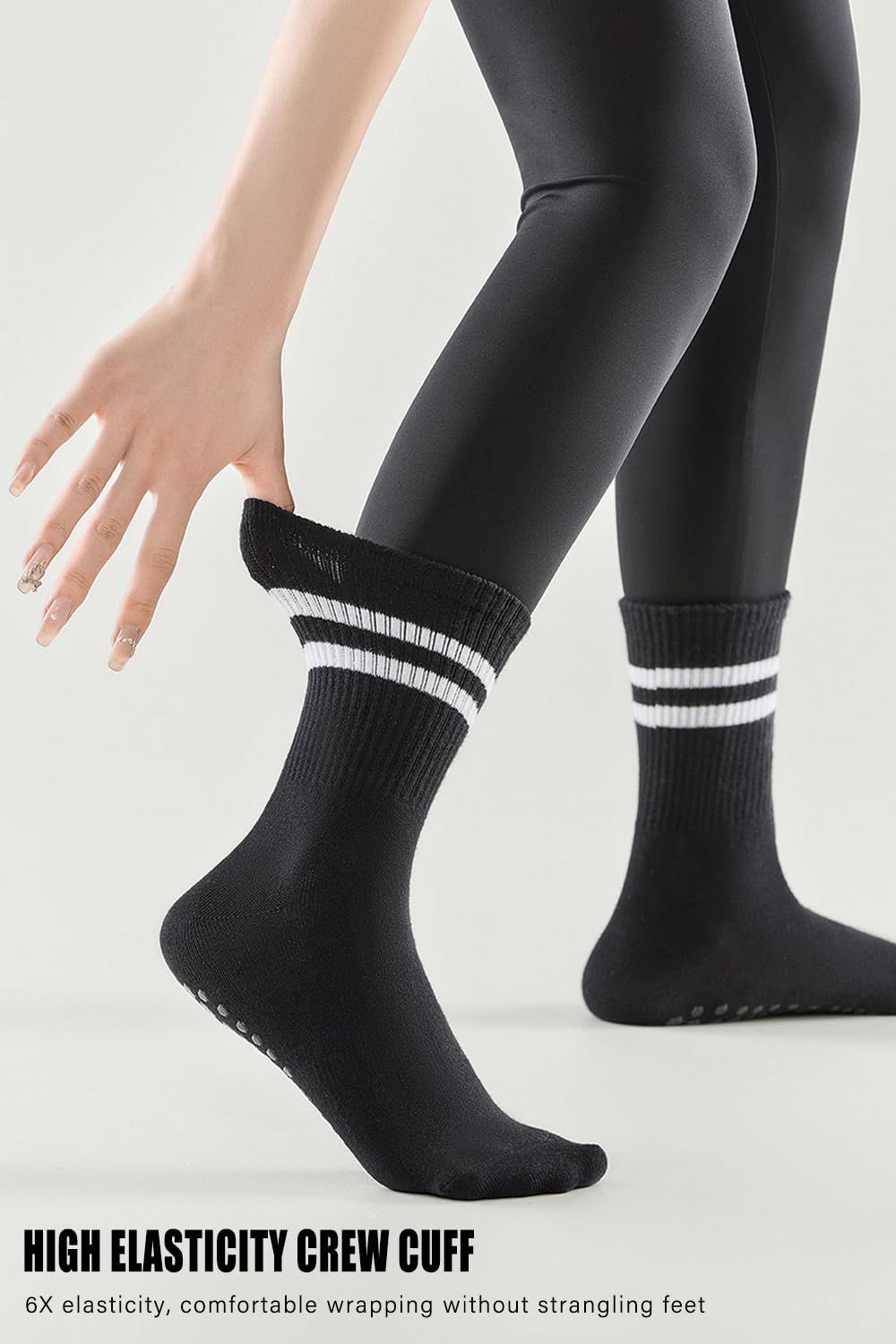 Non Slip Yoga Grip Pilates Socks for Women&Men Anti Slipper Grippy Socks for Ballet, Hospital, Dance, Trampoline, Barre