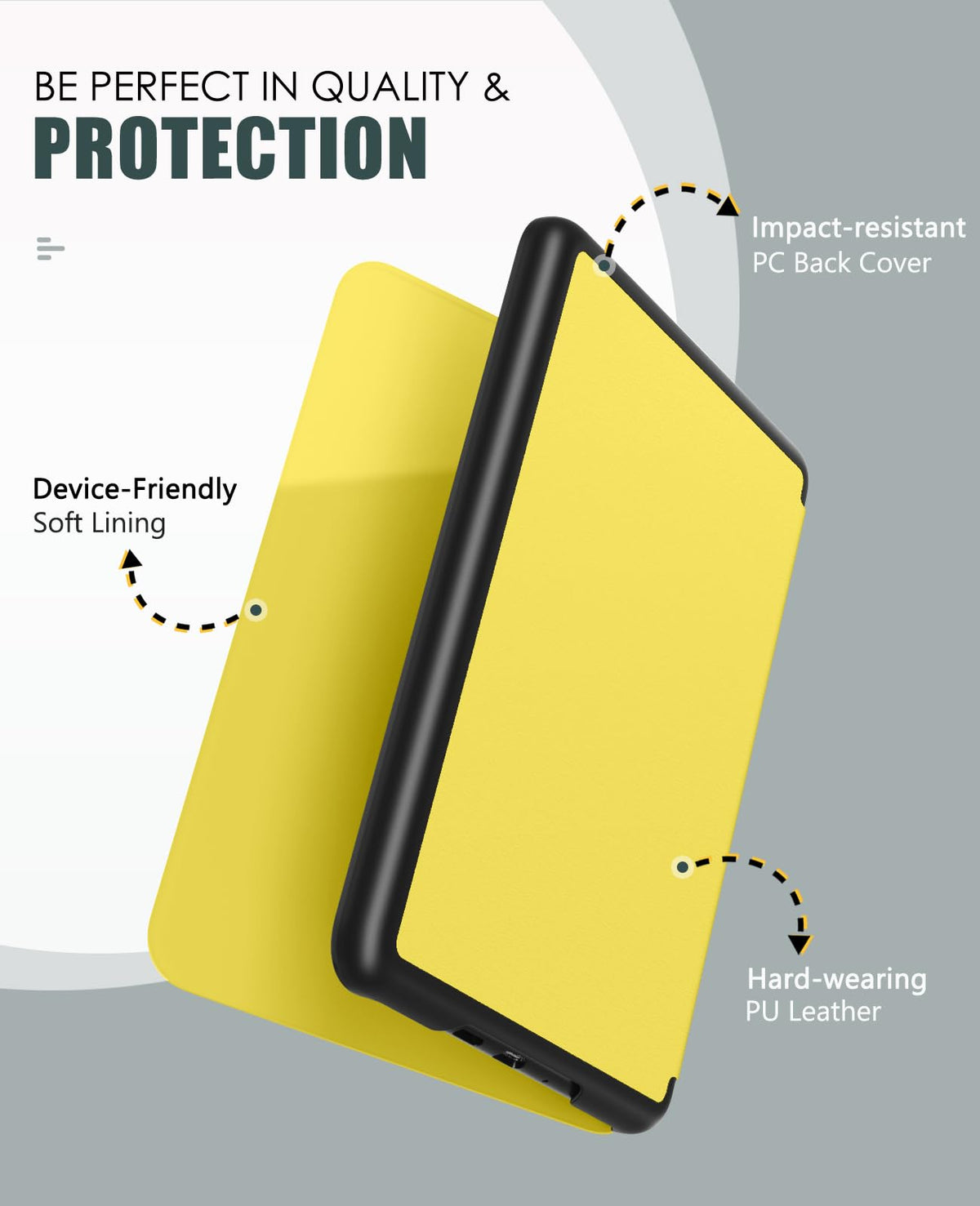 MoKo Case for 7" Kindle Paperwhite 12th Gen & Colorsoft 2024, Denim Black