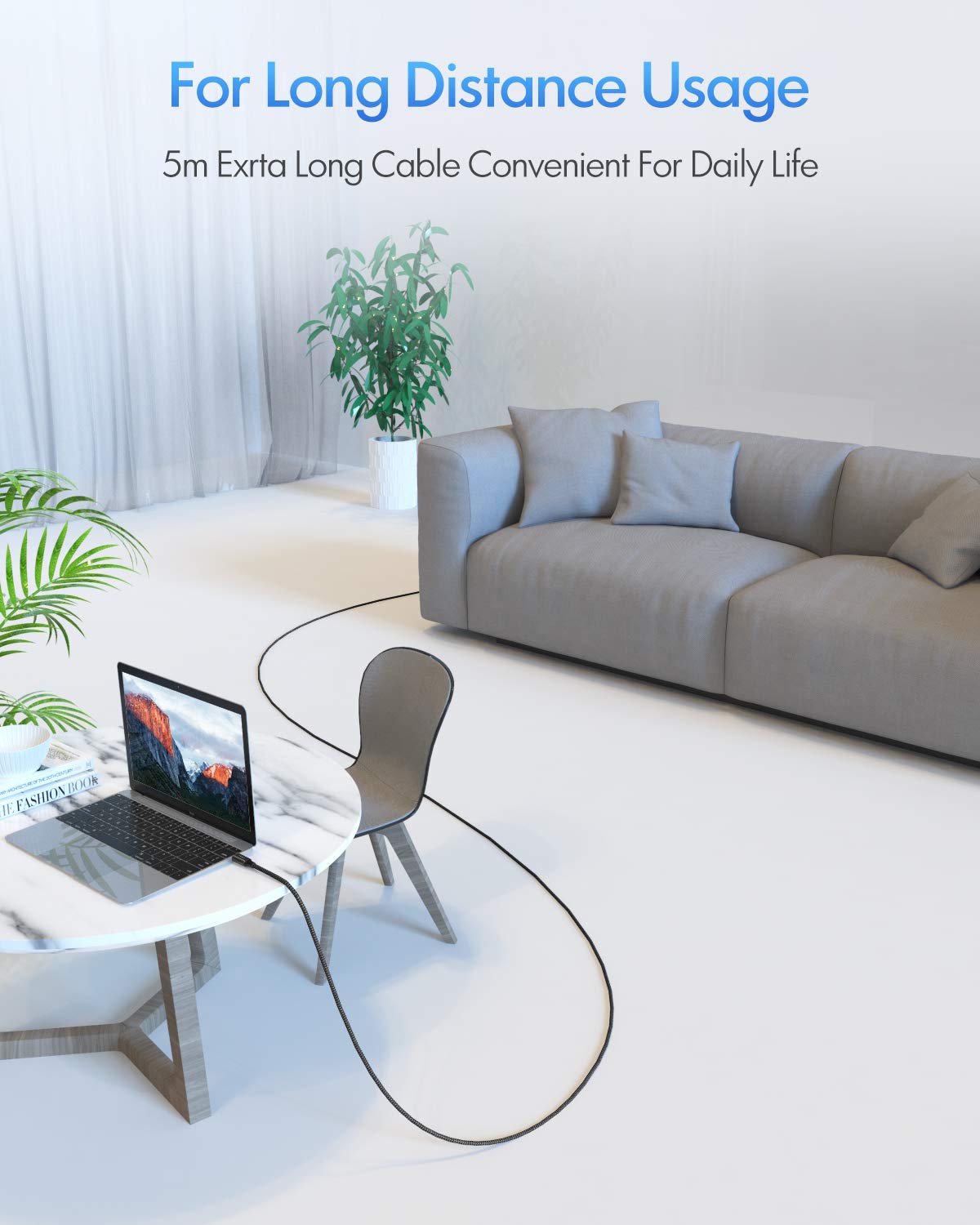 etguuds Extra-Long USB C Charger Cable 3M, USB A to USB C Cable