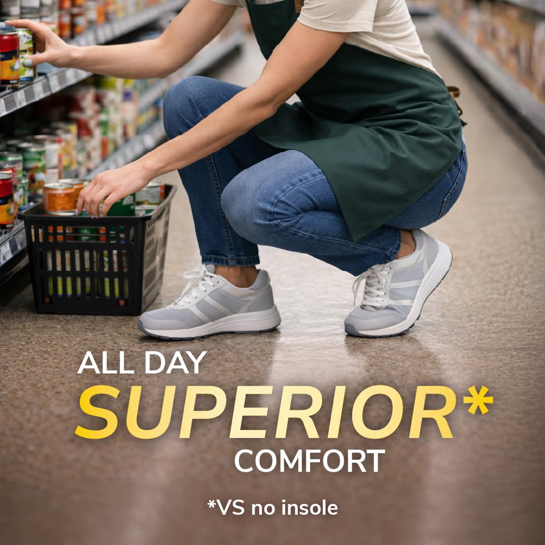 Scholl GelActiv Work & Boot Insoles for Men and Women, All Day Comfort at Work, Shock Absorption and Comfort Cushioning with GelWave Technology