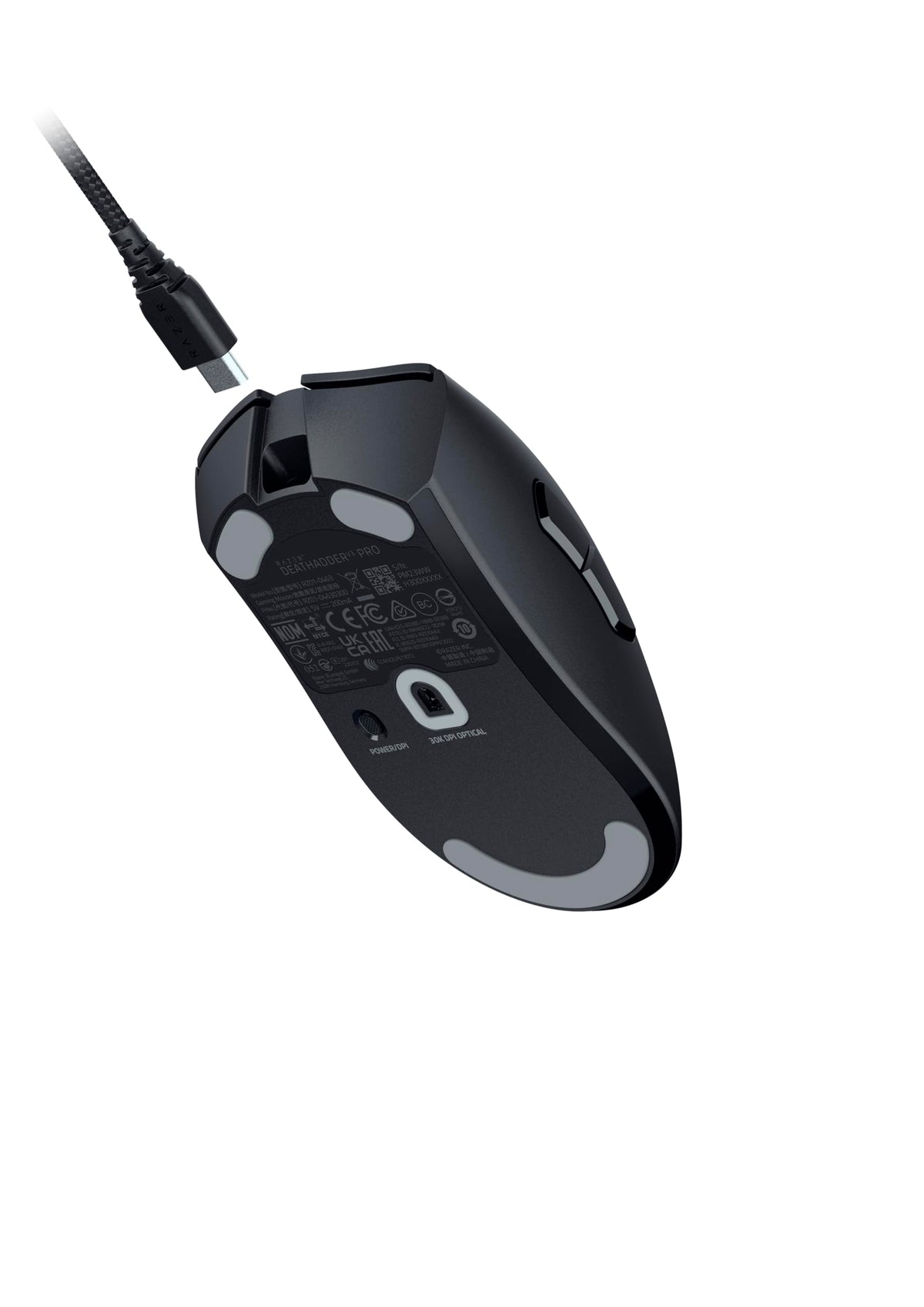 Razer DeathAdder Essential (2021) - Wired Gaming Mouse (Optical Sensor, 6400 DPI, 5 Programmable Buttons, Ergonomic Form Factor) White