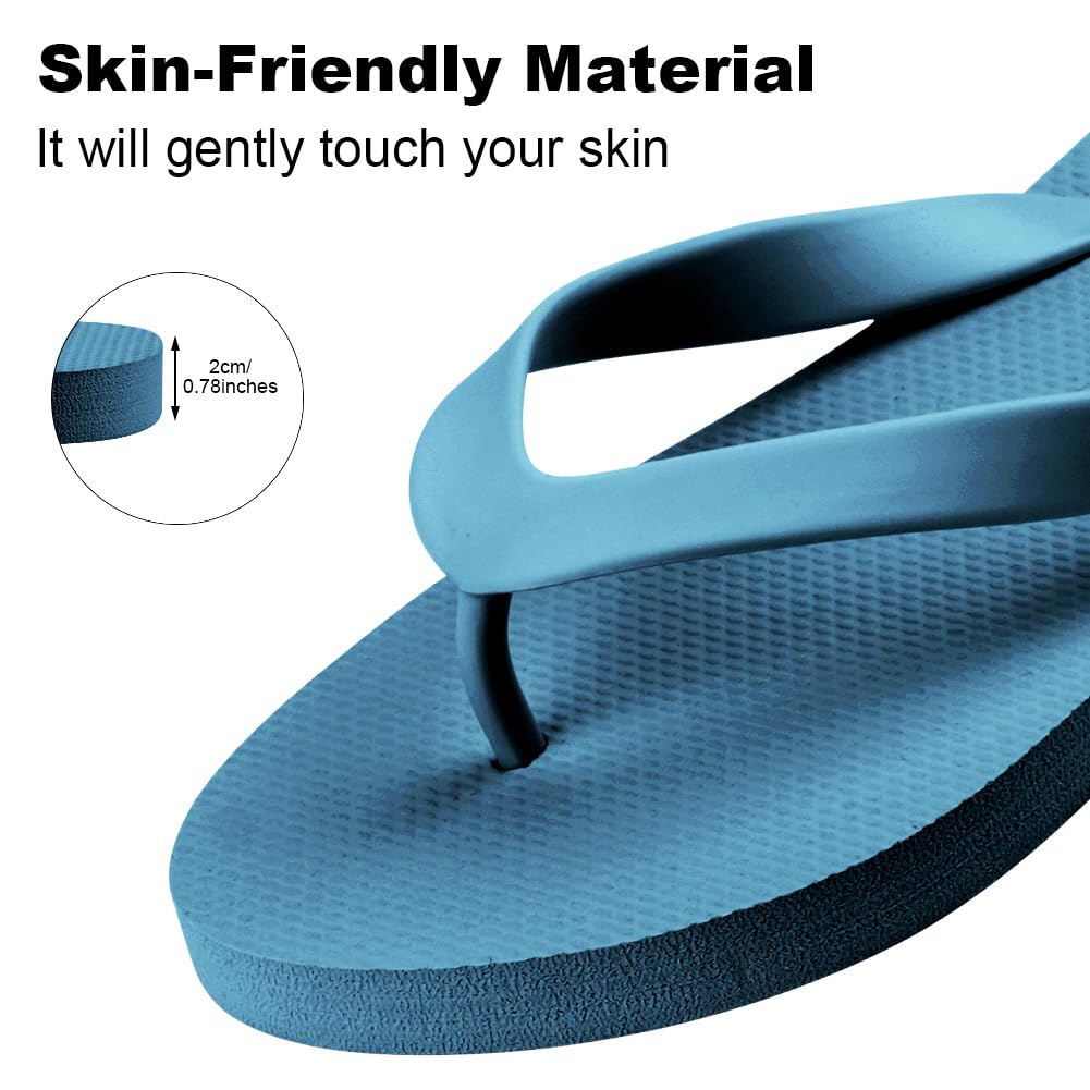 Aomig Unisex Flip Flops Ladies Girls Mens Flatform Beach Flip-Flop Slim Rubber Flip Flops Women's Yoga Mat Comfortable Beach Platform Sandals Slip-Resistant Flat Flip Flops