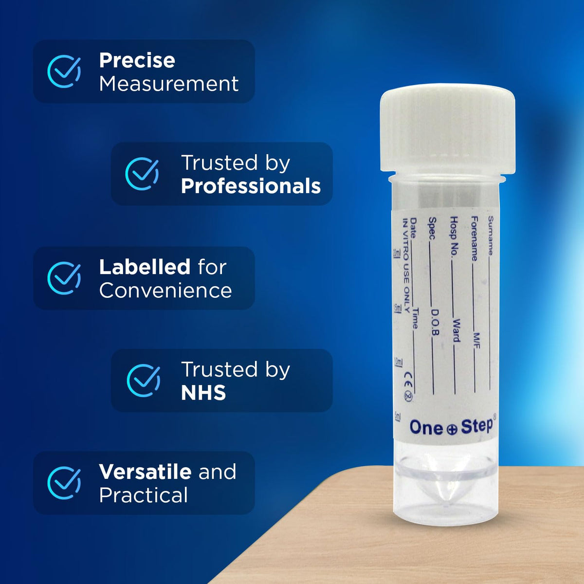 5 x 30ml Universal Container With Label (Urine Sample)