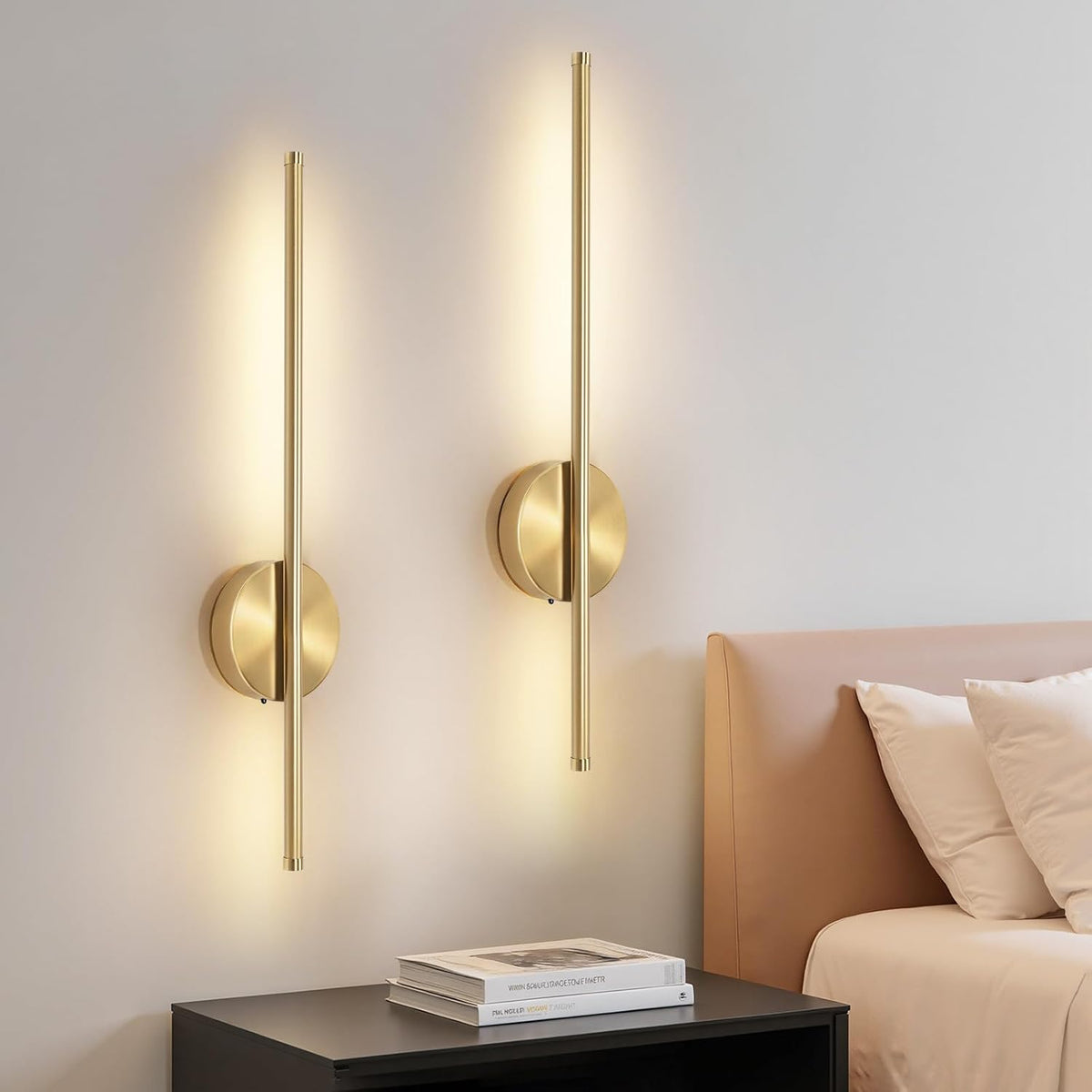 Dehobo 80CM Rechargeable Wall Lights with 8000mAh for Home Decor, 2 Packs
