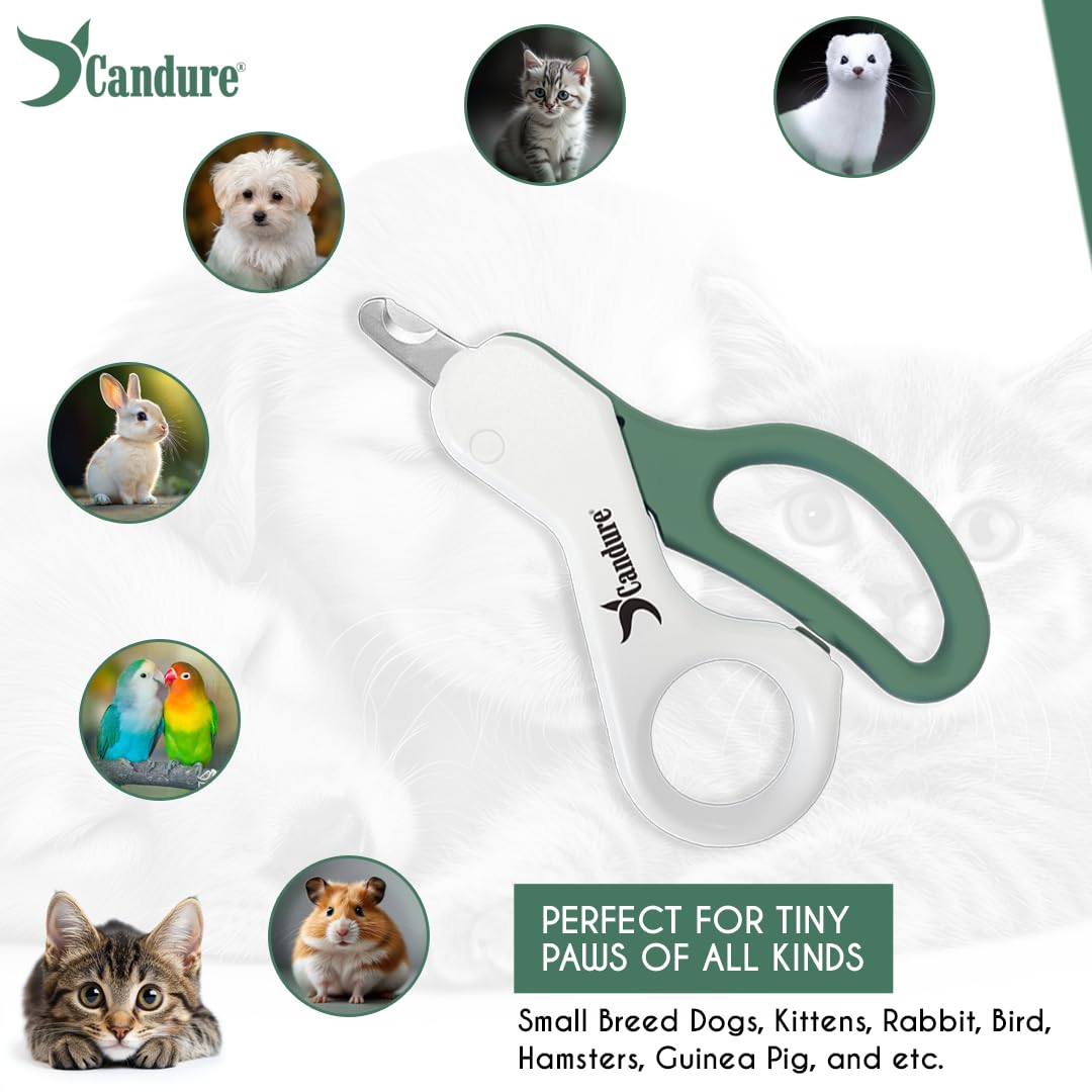 Candure Dog Nail Clippers for Large, Medium and Small Breed Professional Pet Nail Clipper Suitable for Cats, Rabbits and Guinea Pigs with Safety Lock (All Size Pets, Dark Blue)
