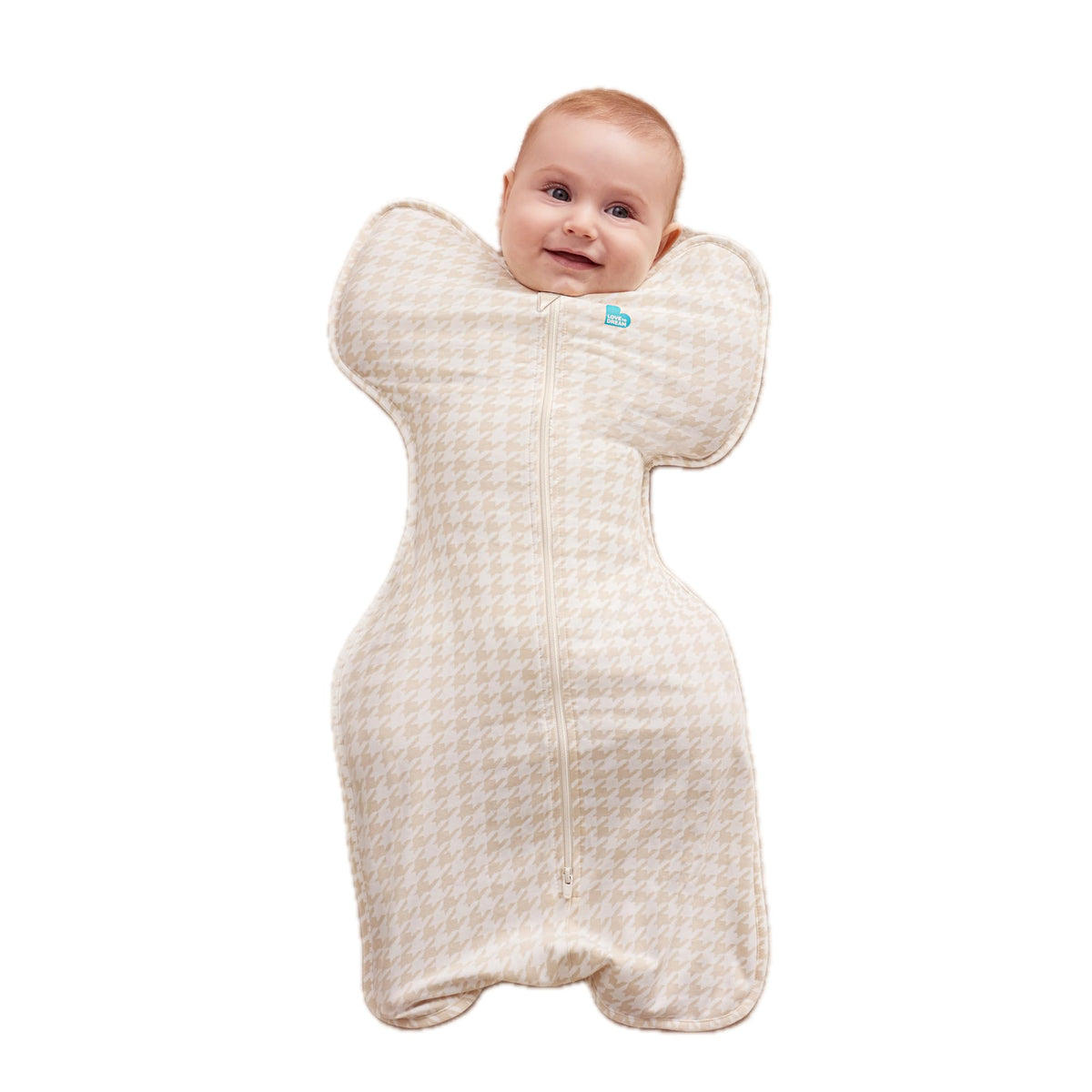 Love To Dream™ Swaddle UP™, Newborn 2.2-3.8 kg - Grey, Snug Fit, Supports Healthy Sleep Routine, 1.0 Tog - Ideal for 20-24°C Temperatures, Machine Washable Cotton & Double Zip for Easy Nappy Changes