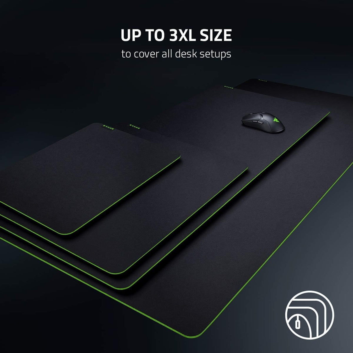 Razer Gigantus V2 Large - Soft Large Gaming Mouse Mat for Speed and Control (Non-Slip Rubber, Textured Micro-Weave Cloth, 45 x 40 x 0.3cm) Black