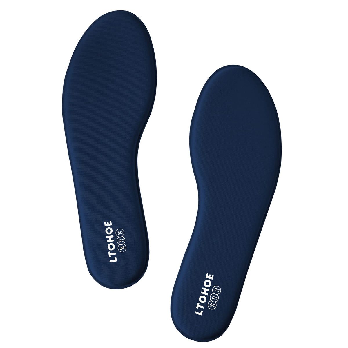 Memory Foam Insoles for Men and Women, Cushioned Shoe Insoles for Running Shoes, Trainers, Work Boots and Walking Shoes, Shock Absorbing Foot Pain Relief Comfort Inner Soles UK Size 3 to 12