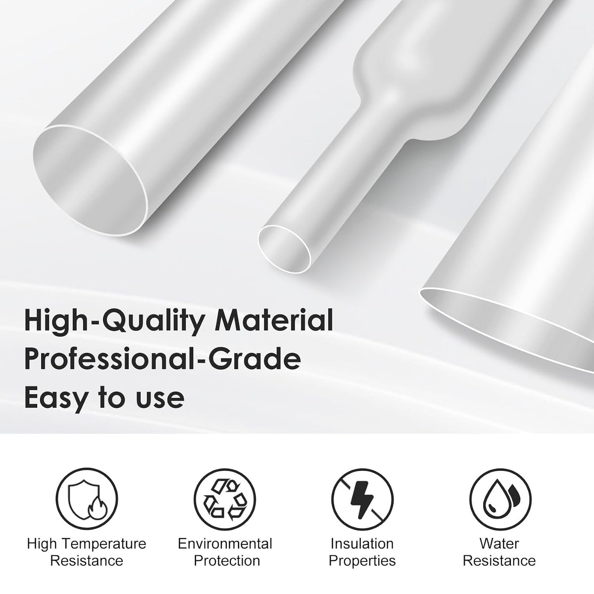 ASHINER Clear Heat Shrink Tubing Kit - 580Pcs EVA Material in 11 Sizes - Ideal for Electrical Insulation, Repairs, and Wire Connectors with User-Friendly Design and Storage Case