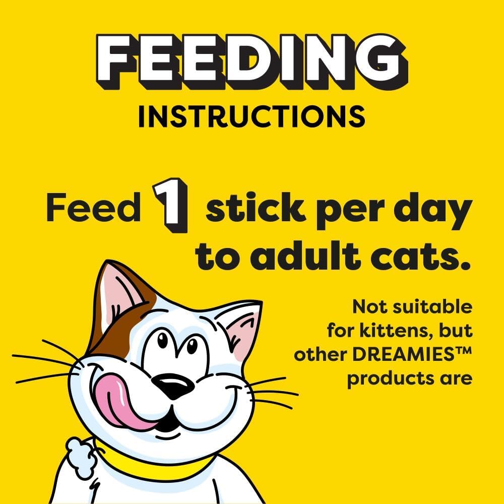 Dreamies Meaty Sticks 84-Piece, Cat Treats Tasty Snacks with Delicious Salmon, Pack of 14 x (30 g)