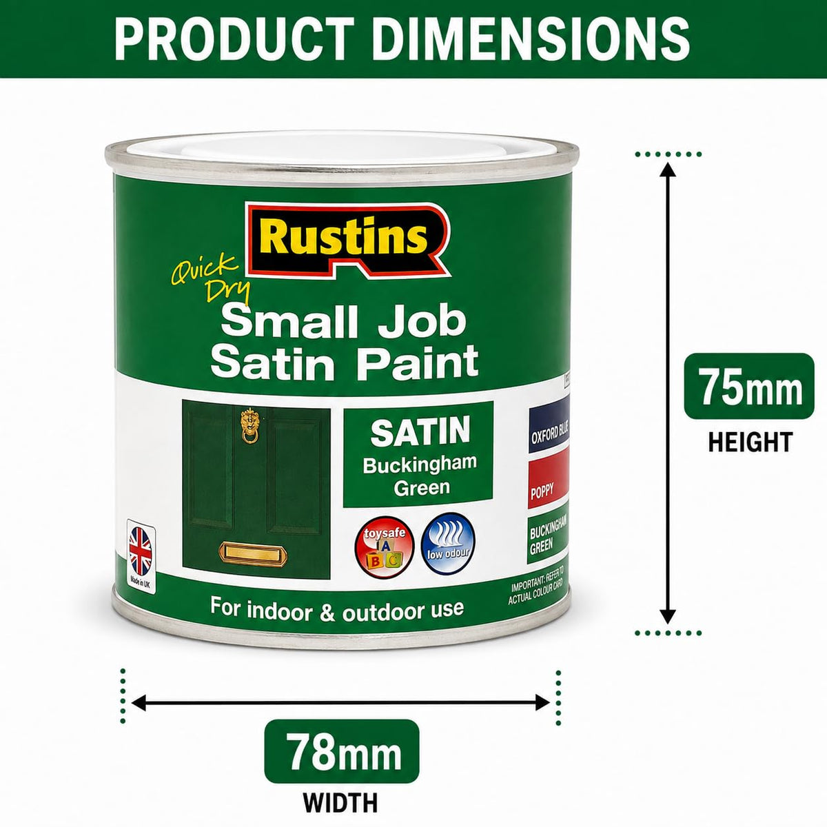 RUSTINS Small Job Satin Paint Chocolate 250ml