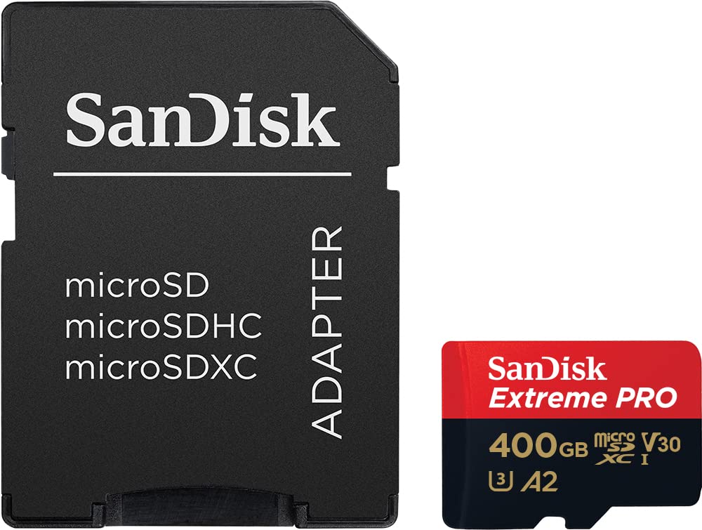 SANDISK Extreme PRO microSD Card + Adapter 256GB, Up to 200MB/s Read Speeds