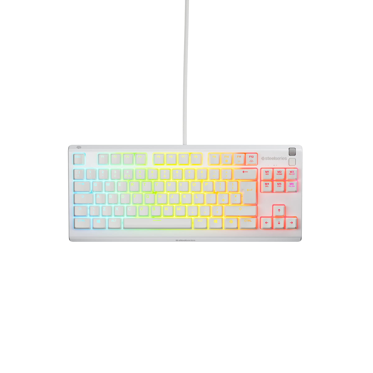 SteelSeries Apex 3 TKL Gaming Keyboard - Silent Keyboard, Tenkeyless PC Keyboard - 8-Zone RGB Illumination - IP32 Water & Dust Resistant - English QWERTY Layout, Black