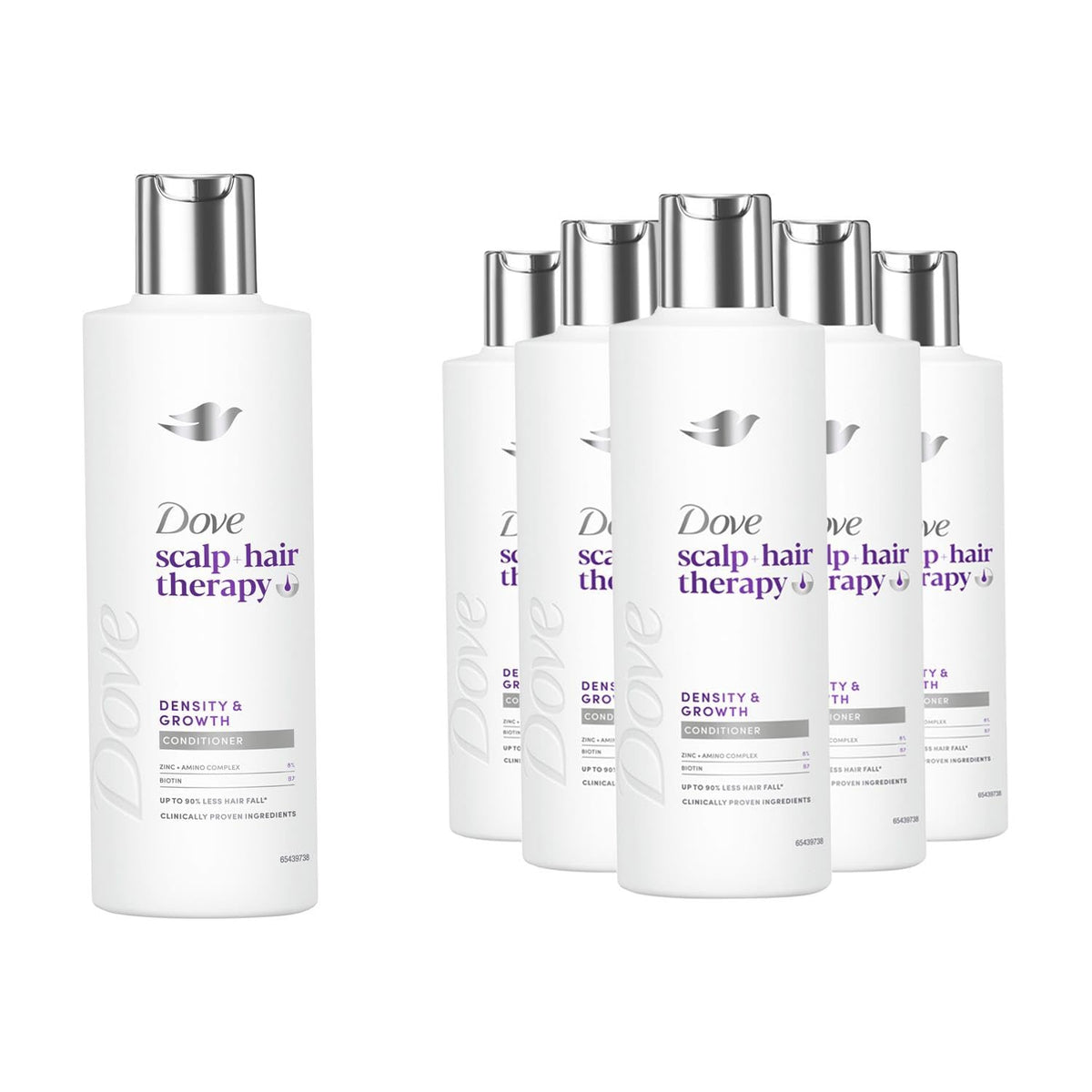 Dove scalp + hair therapy Density & Growth¹ Conditioner hair care with Amino Complex, Zinc and Biotin for up to 90% less hair fall 400 ml