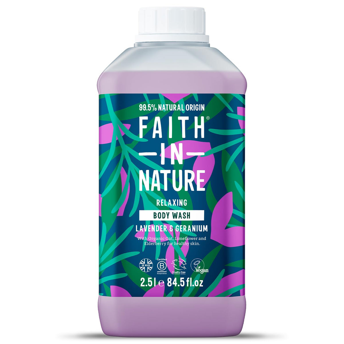 Faith In Nature Natural Fragrance Free Body Wash, Sensitive, Vegan and Cruelty Free, No SLS or Parabens, 400 ml