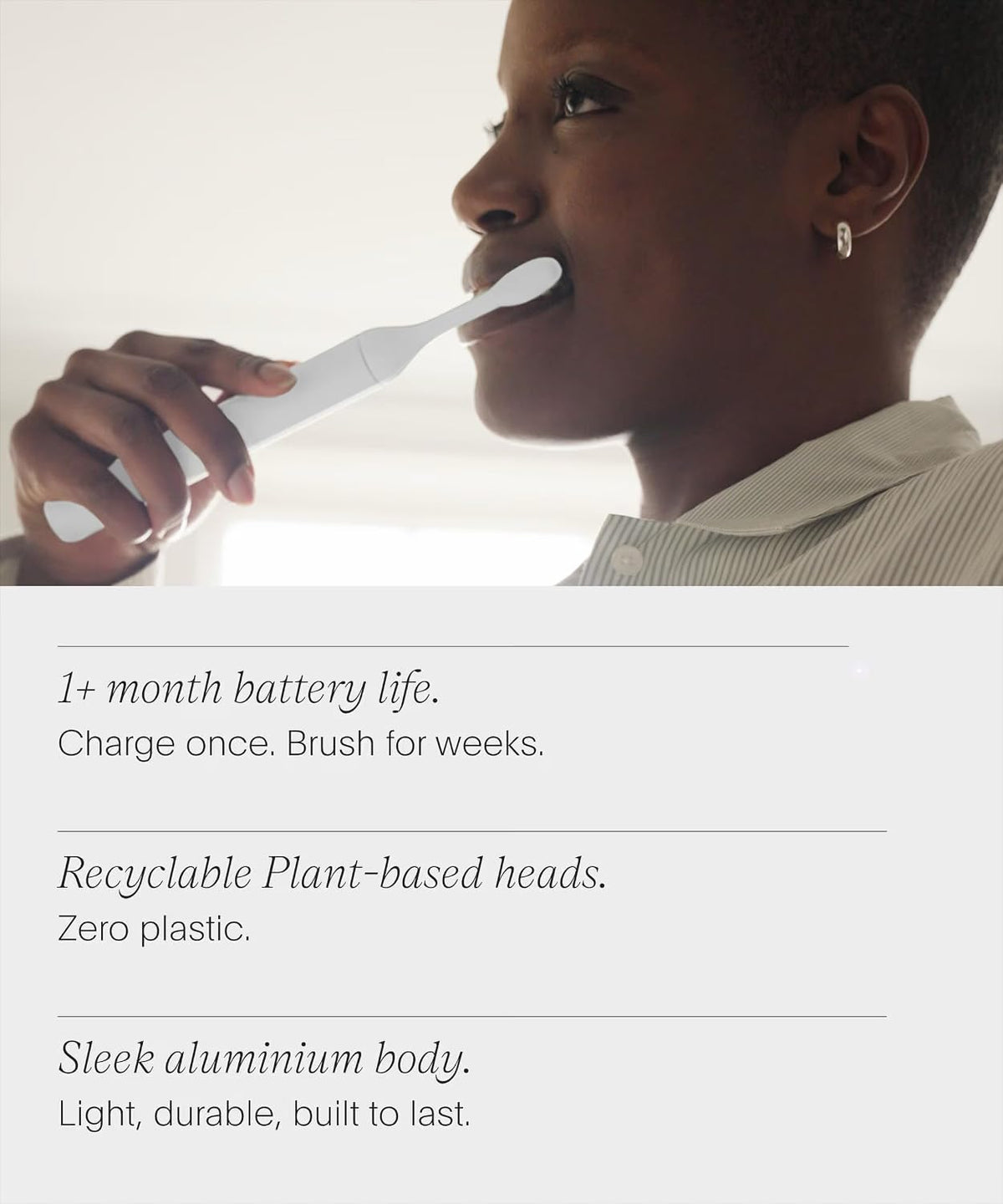 SURI Recyclable Electric Toothbrush Heads | Core & Pro Compatible | Long Lasting Replacement Heads | Pack of 3 | Winter Fern