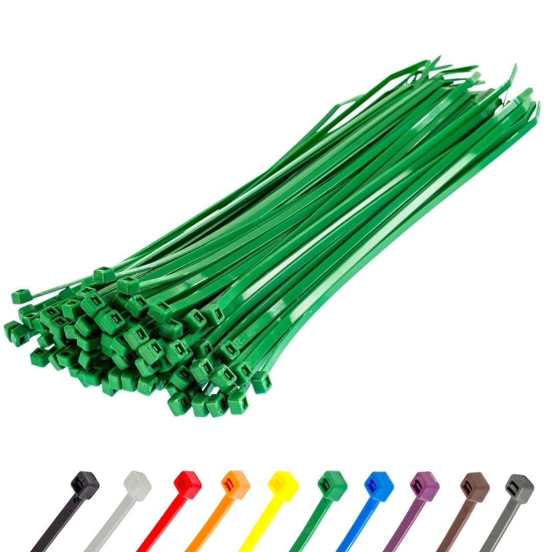Gocableties Small Silver Cable Ties, 100mm x 2.5mm, Pack of 100, 4” Premium Nylon Zip Ties, Plastic Tie Wraps, Secure Self-Locking Mechanism, for Home, Garden, Office and DIY