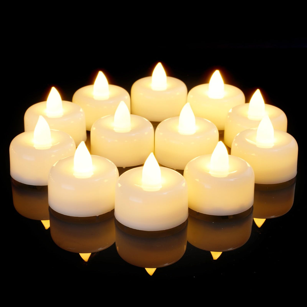 AMAGIC 24 Pack Battery Operated Flameless LED Tea Lights Candles Electric