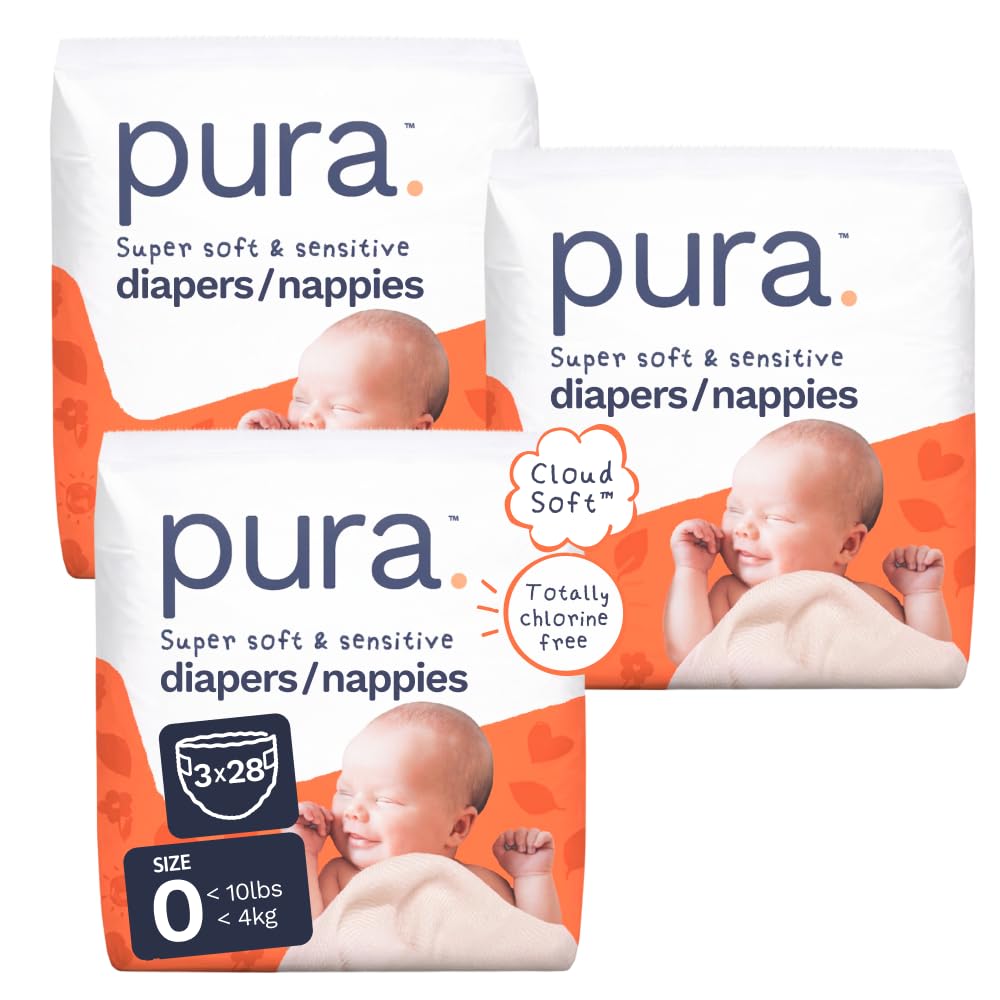 Pura Nappy Size 1 (2–5kg) 25 Count Sensitive Skin