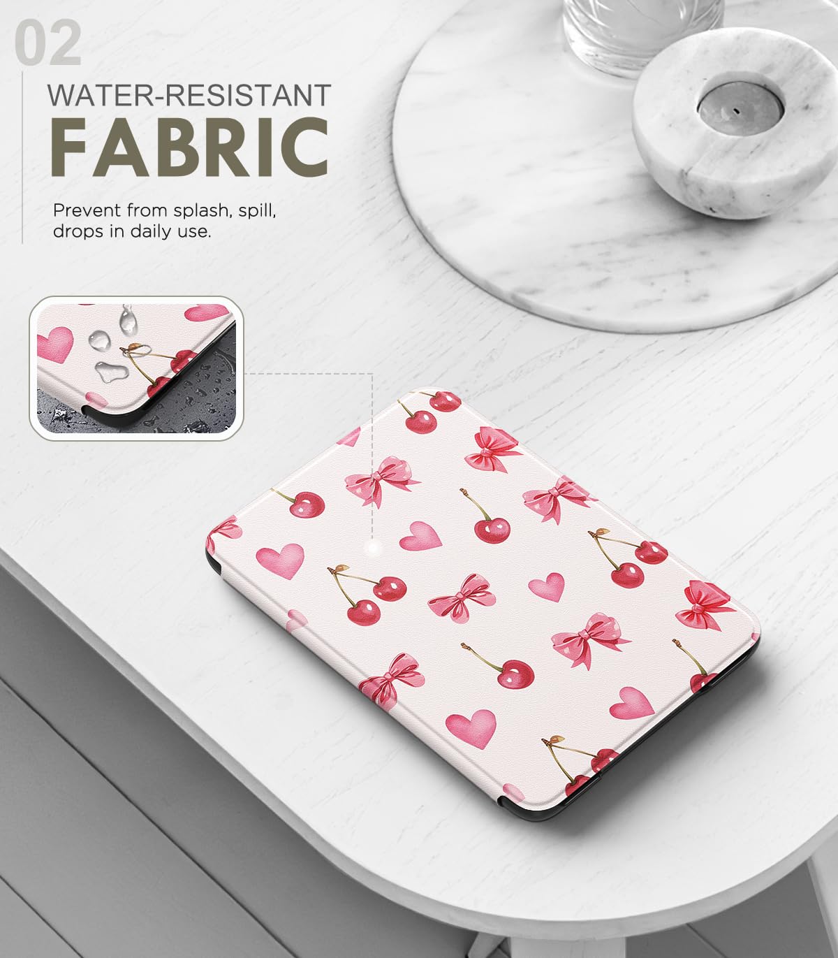 MoKo Case for 6" Amazon Kindle Basic 11th Gen 2024/2022, Matcha