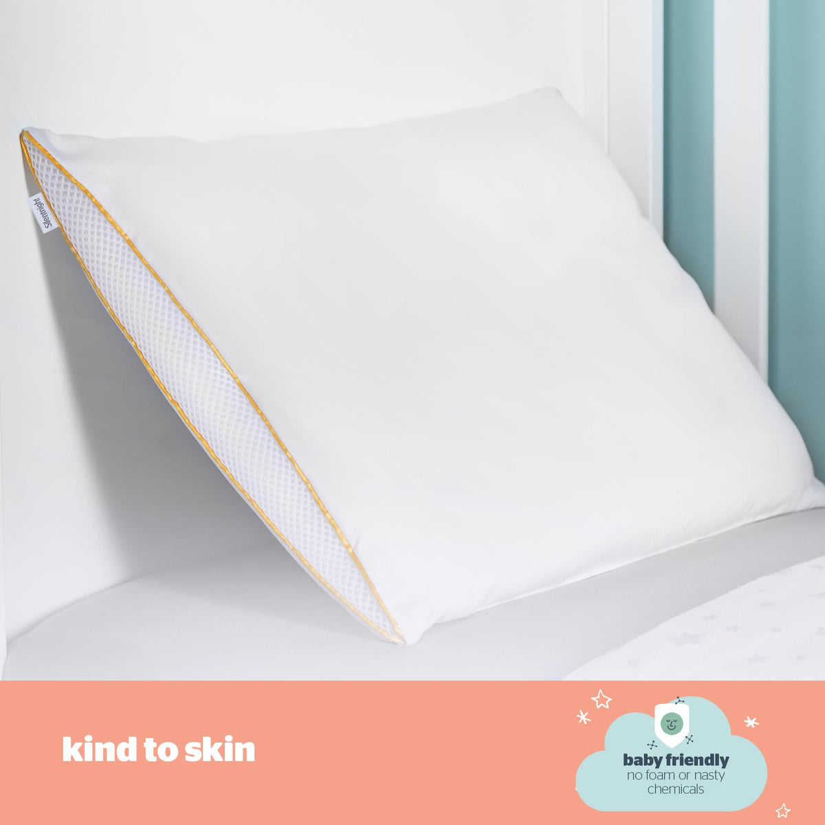 Silentnight Safe Nights Cot Bed Pillow, Anti Allergy, 1 Pack