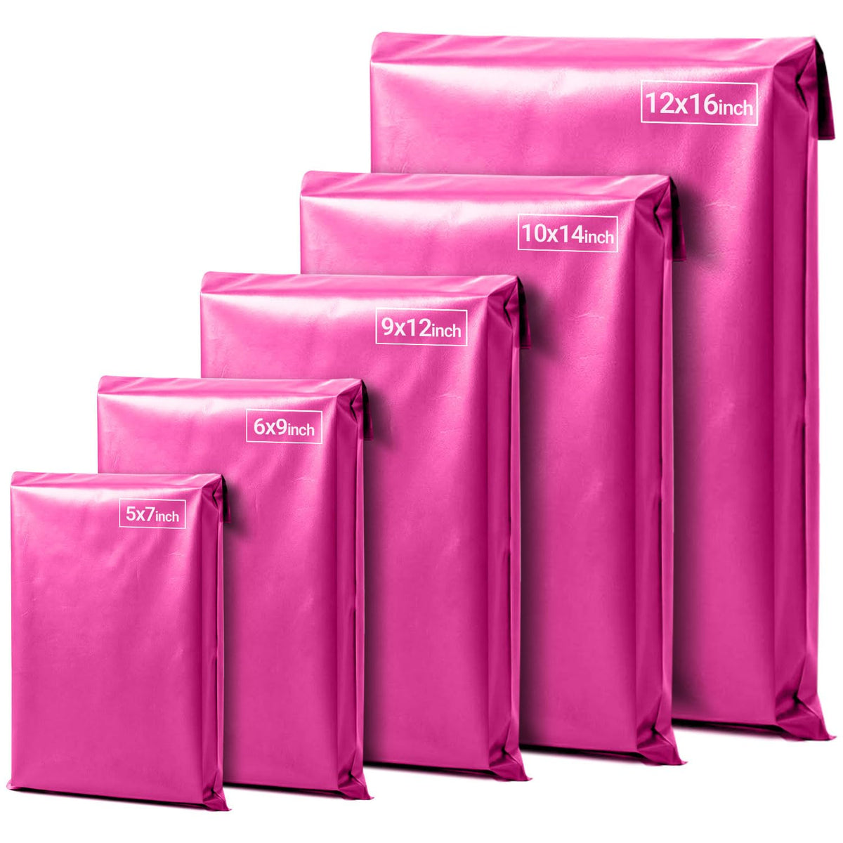 125 Mixed Grey Parcel Bags, Tamper-Proof Strong Postal Packaging Bags for Shipping, Mailing & Delivery, 5 Sizes Small to Large, 25 Each