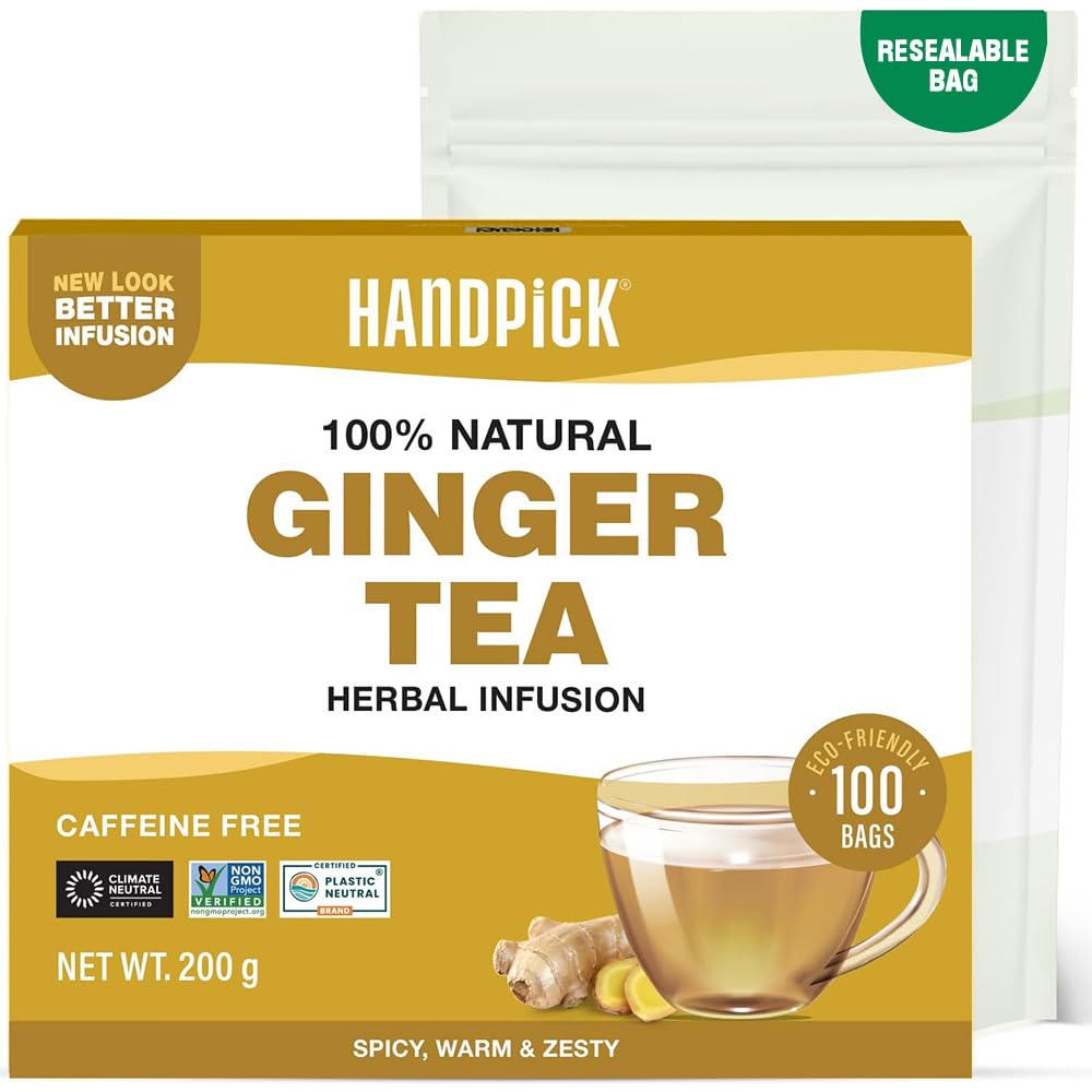 HANDPICK, Spearmint Tea Bags (100 Count), Spearmint Leaf Tea Bags