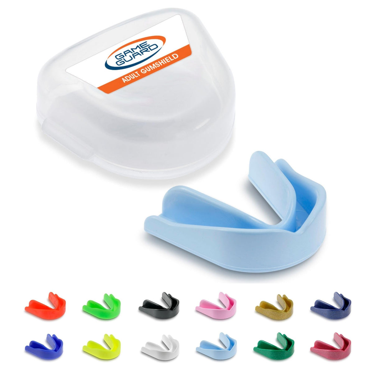 GAME GUARD Sports Mouthguard – Easy Fit Boil & Bite Gum Shield for Kids/Junior (Age 8+) – Mouth Guard for Rugby, Hockey, GAA – Ideal for Schools and Clubs (Baby Pink)