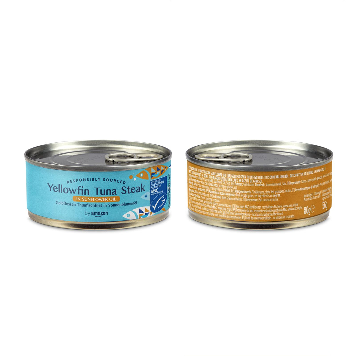 by Amazon MSC Skipjack Tuna Chunks in Spring Water, 4x145g