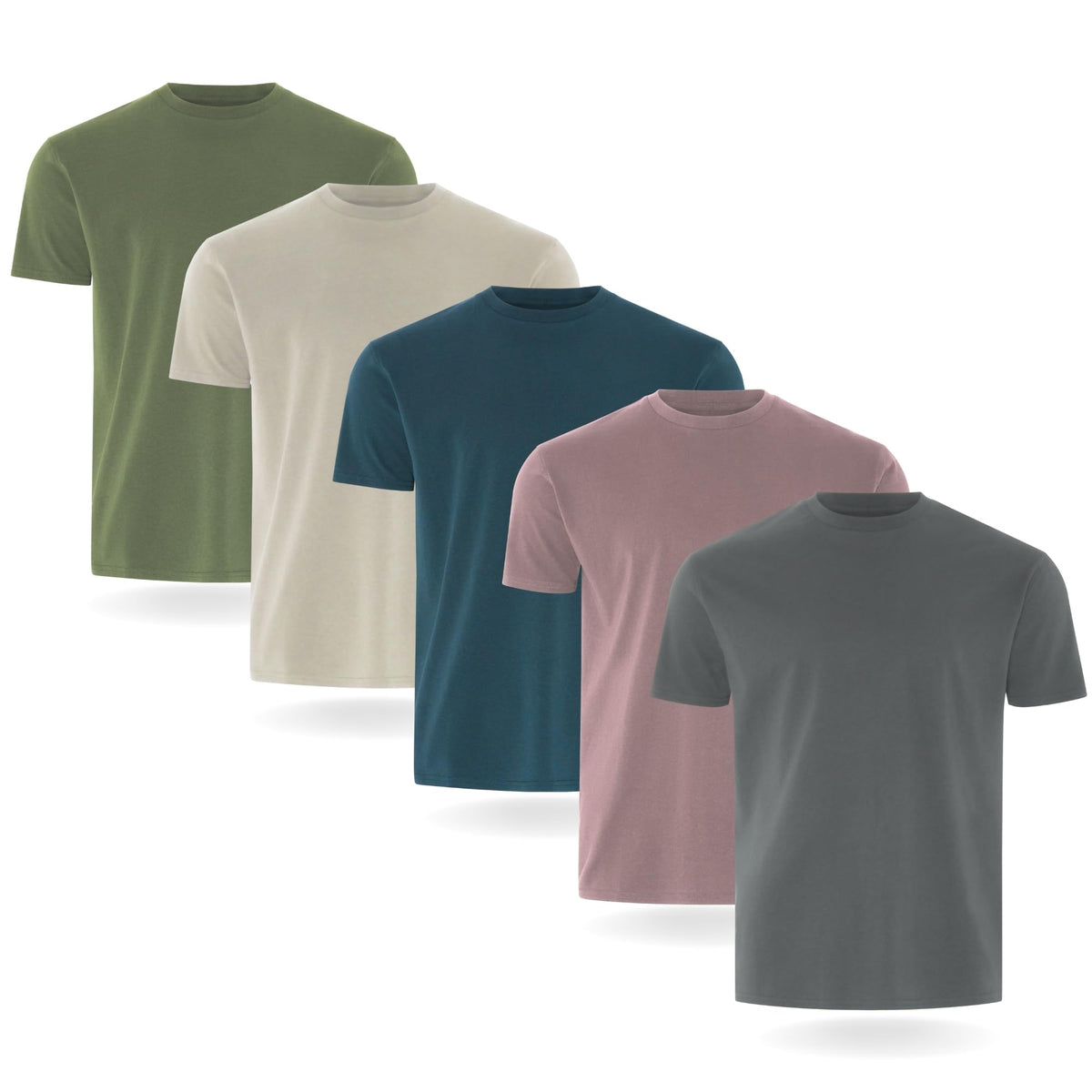 FM London 3/5 Pack Mens T Shirt, Premium Weight, 100% Cotton & Super Soft