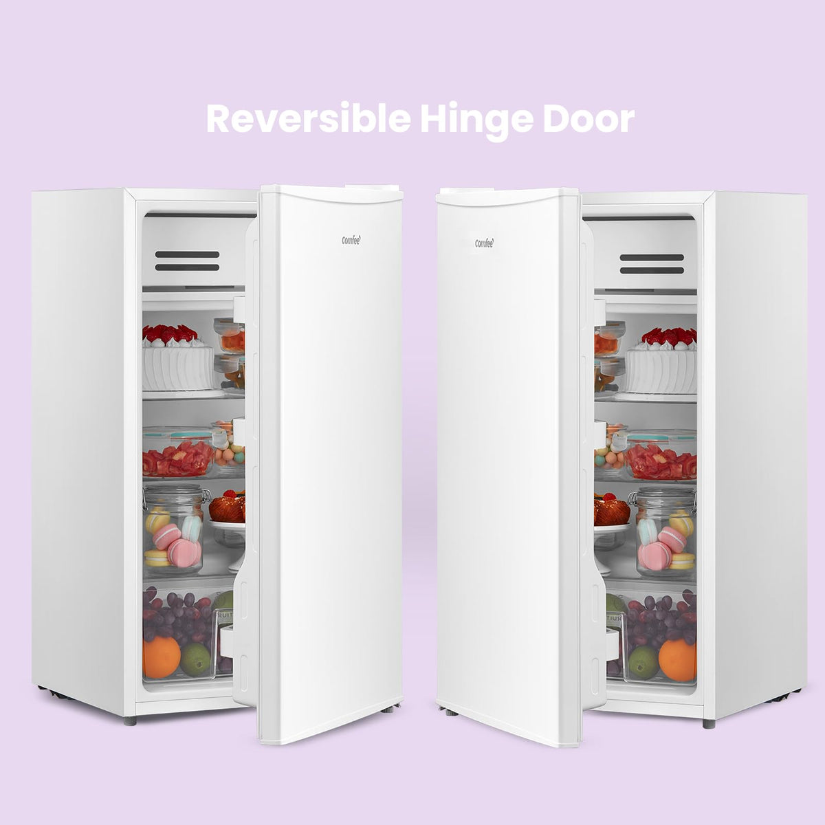 COMFEE' 80L Under Counter Fridge with 4-Star Ice Box, RCD80WH3UK(E)