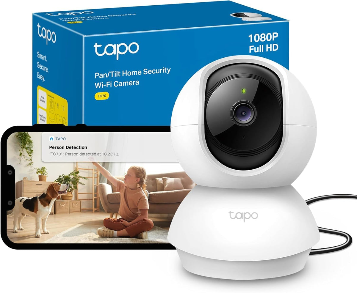 Tapo TP-Link 2K Pan Tilt Security Camera for Baby Monitor, Dog Camera w/Motion Detection, 2-Way Audio Siren, Night Vision, Cloud &SD Card Storage (Up to 256 GB), Works with Alexa & Google Home (C210)