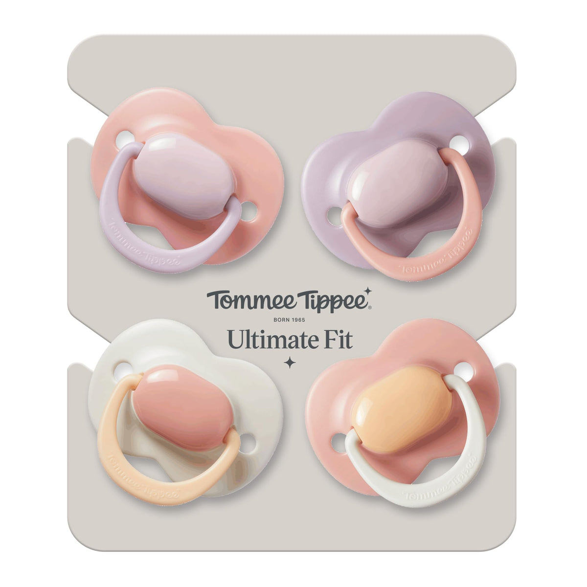 Tommee Tippee Ultimate Fit Orthodontic Dummy 6-18m Silicone Pack of 4