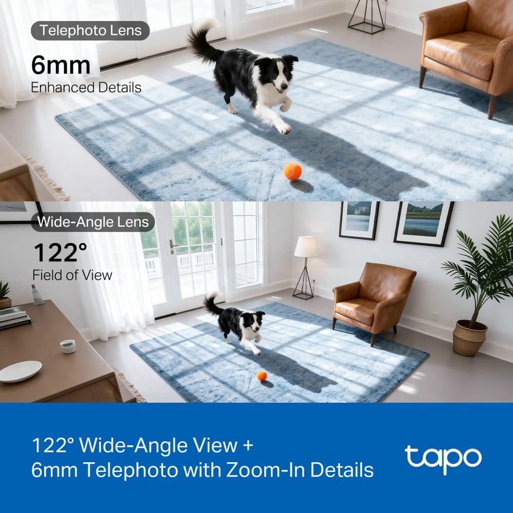 Tapo C210 2K 3MP Pan/Tilt Indoor Security Camera Pet Camera House Security