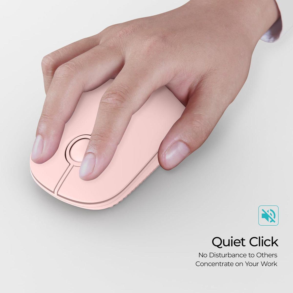 Seenda Wireless Mouse, Silent with 2.4G USB Receiver, Black