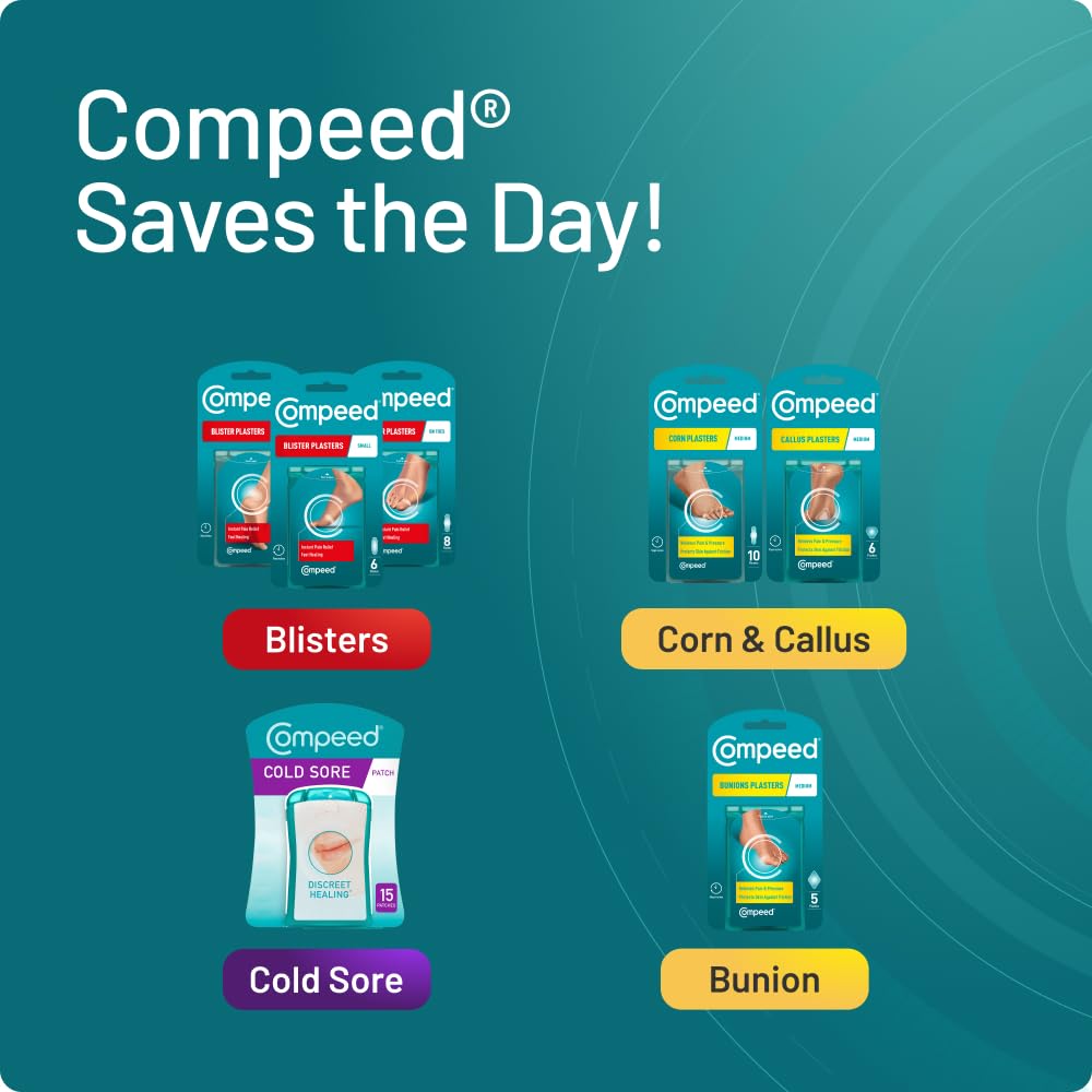 Compeed Cold Sore Patches for Fast Healing, Hydrocolloid, Pack of 15