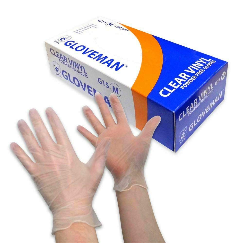 Clear Vinyl Gloves Small – Disposable Powder-Free & Latex-Free Gloves (Box of 100) – Food Prep, Cleaning & Hygiene