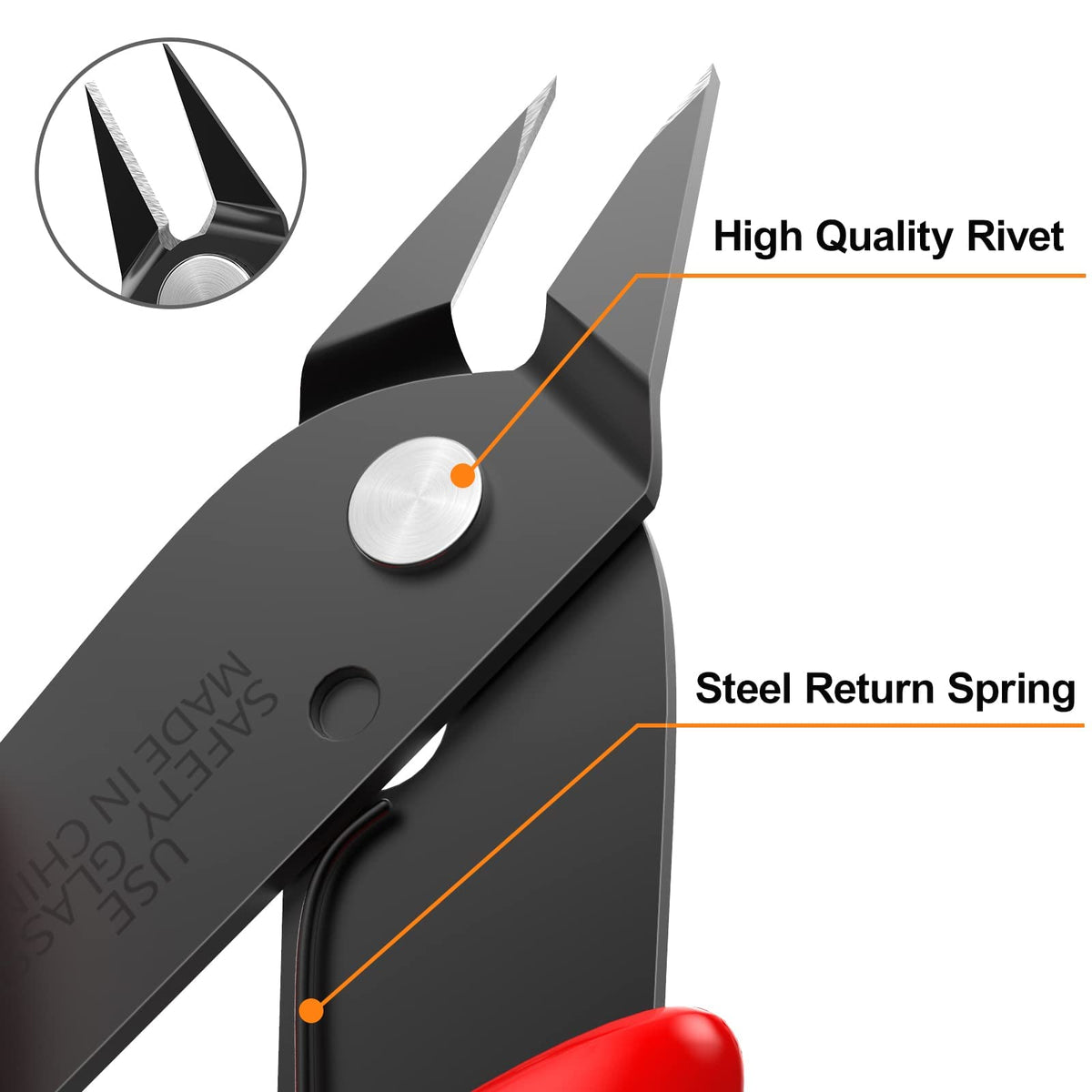 BOENFU Flush Cutter Small Wire Cutters Cable Tie Cutter 10 Pack 5 Inch Precision Wire Clippers Hobby Snips Side Cutting Pliers for Jewelry Making, Electronics, Black