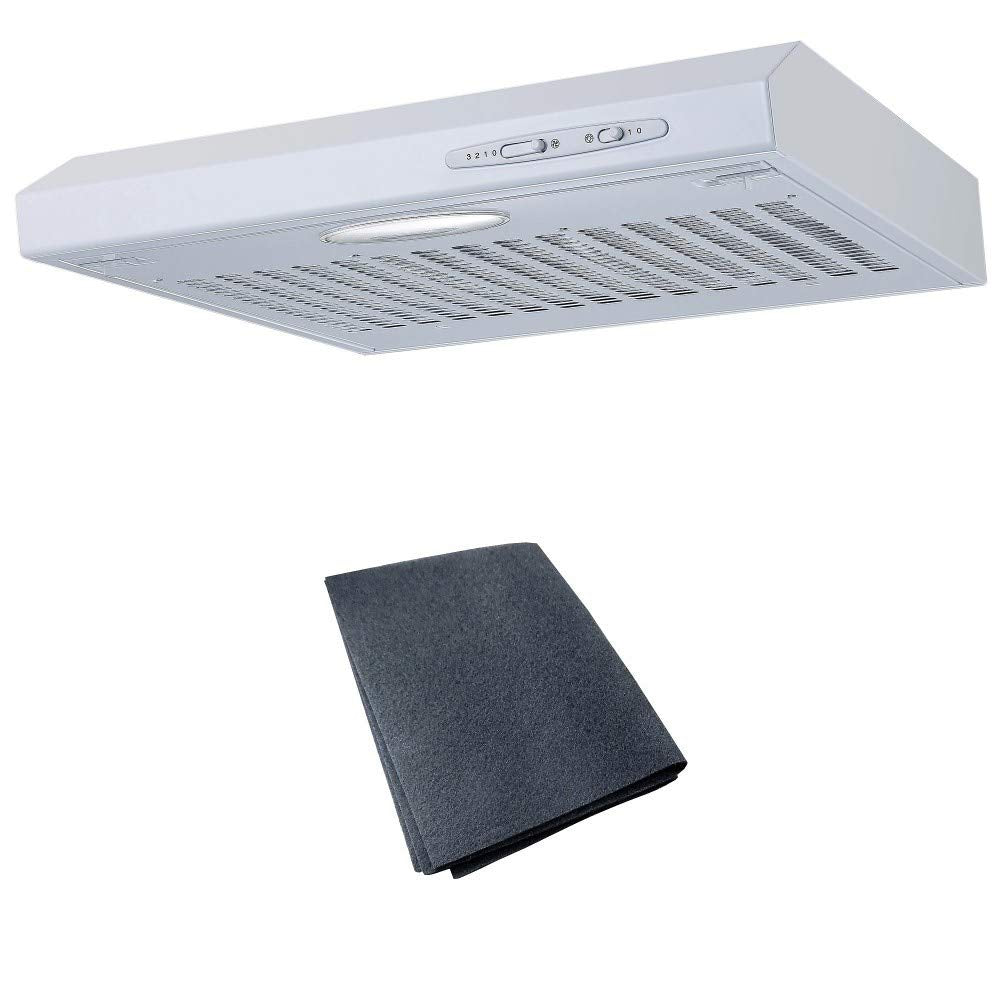 Cookology 50cm Wall Visor Cooker Hood + Ducting Kit - Stainless Steel