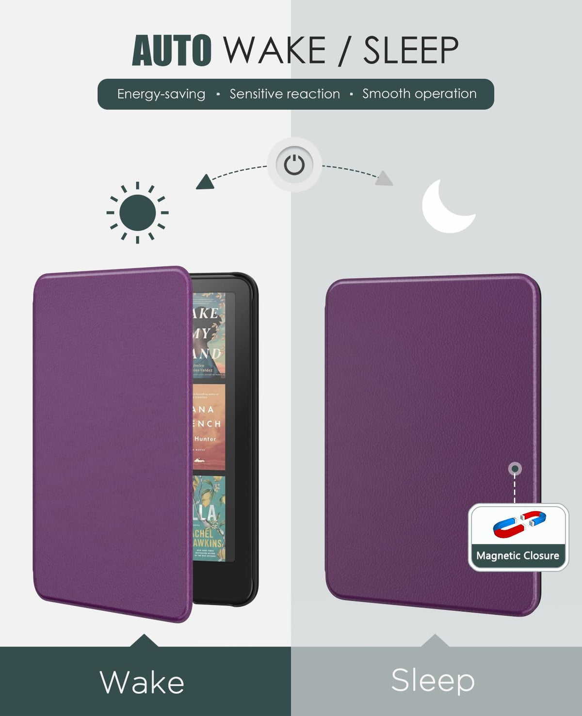 MoKo Case for 7" Kindle Paperwhite 12th Gen & Colorsoft 2024, Denim Black