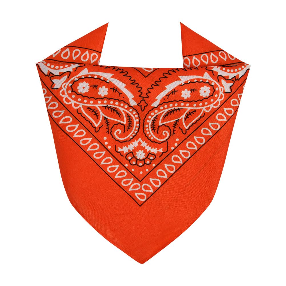 Aomig Bandana Head Scarf for Men and Women, Stylish Cowboy Headband Handkerchief, Multi-purpose Hair Scarf Paisley Print Unisex Headwraps, Bib Party Face Covering Headwear for Motorcycling