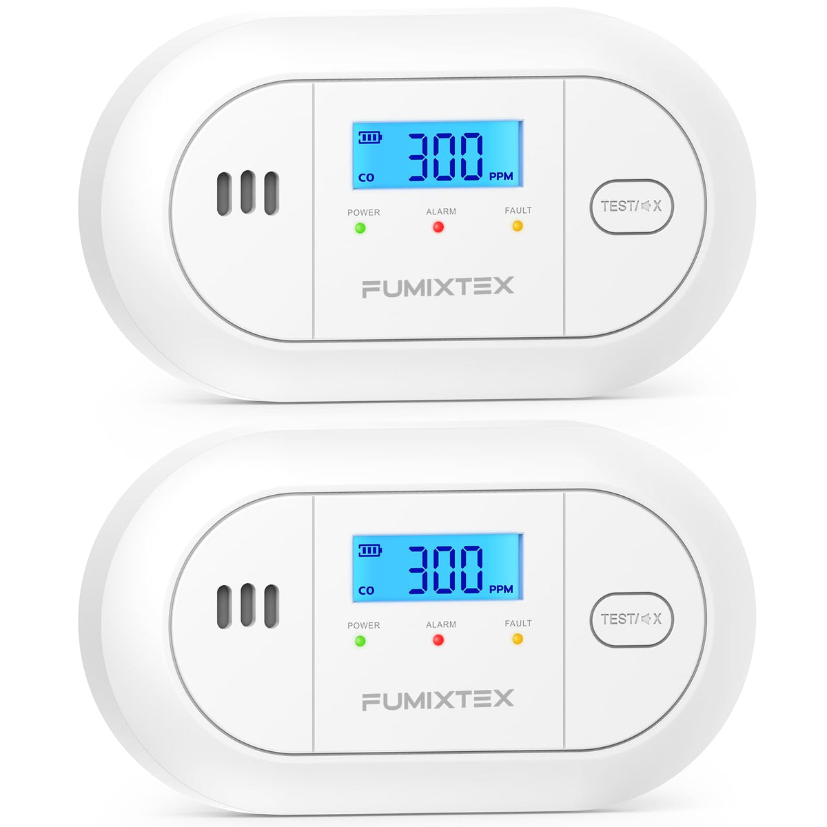Carbon Monoxide Detector with LCD Display,CO Alarms Replaceable Battery Powered,10 Year Sensor Life Portable CO Detectors for Travel,1 PCS
