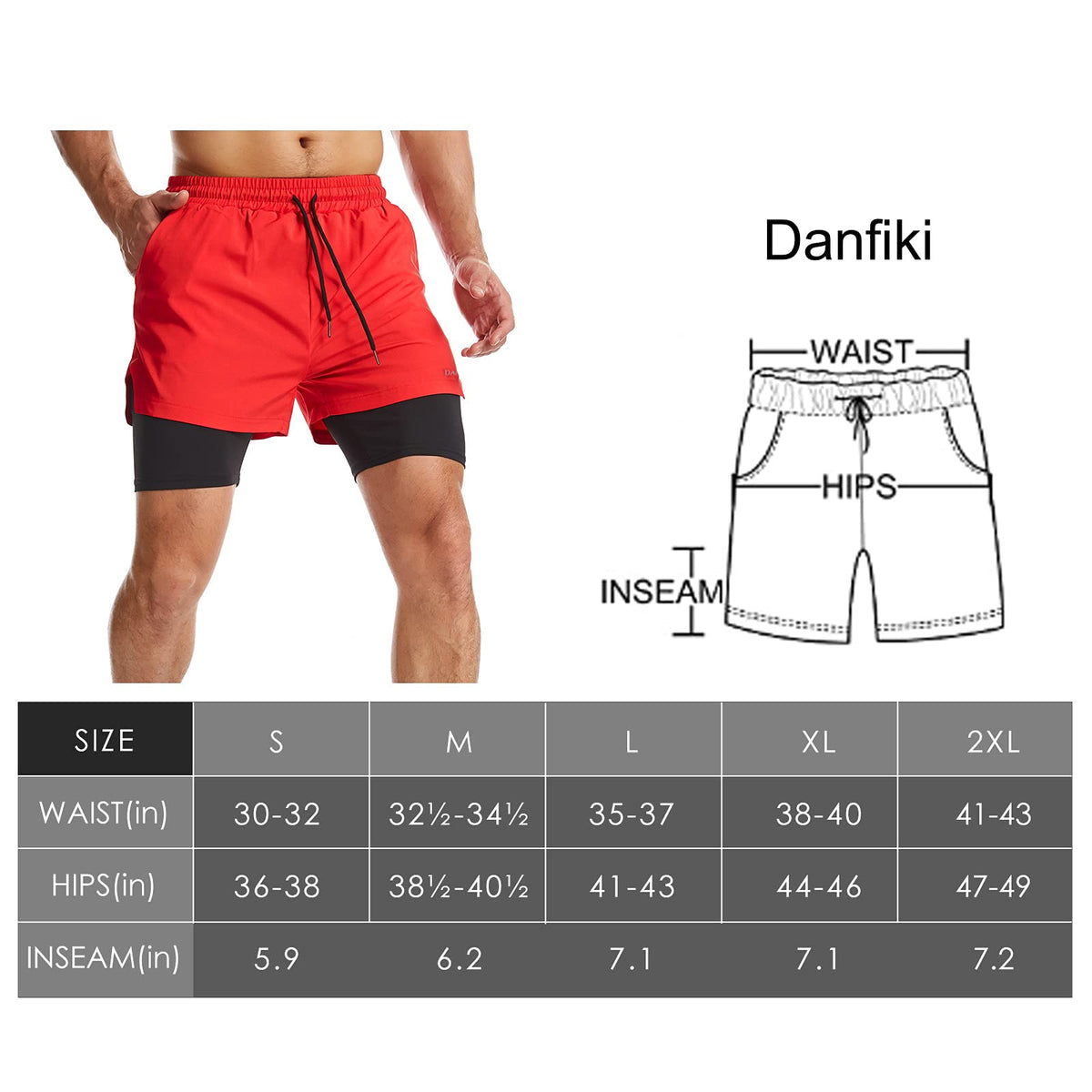 Mens Running Shorts Men's Gym Sports Short 2 in 1 with Phone Pocket Lightweight Quick Drying