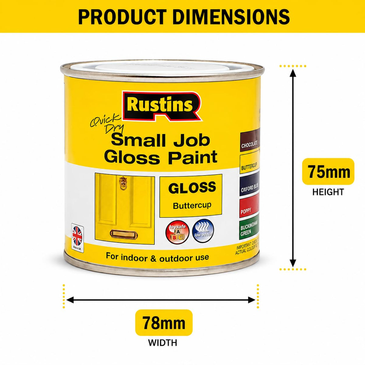 RUSTINS Small Job Satin Paint Chocolate 250ml