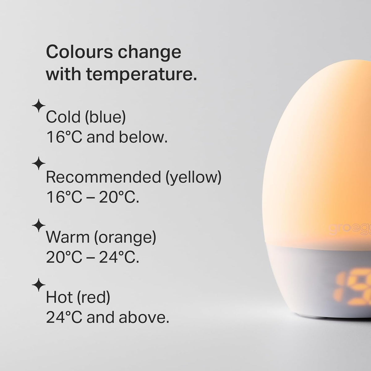 Tommee Tippee GroEgg2 Toddler Nightlight Colour-Changing Room Thermometer