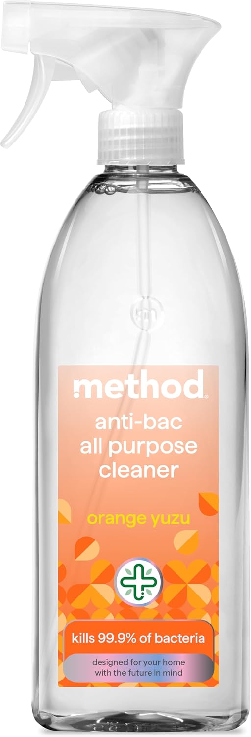 Method Anti-Bacterial Cleaner Spray, Orange Yuzu, Kills 99.9%, 828ml
