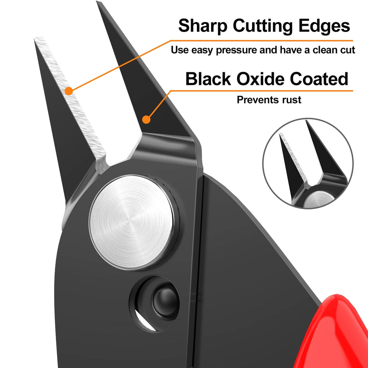 BOENFU Flush Cutter Small Wire Cutters Cable Tie Cutter 10 Pack 5 Inch Precision Wire Clippers Hobby Snips Side Cutting Pliers for Jewelry Making, Electronics, Black