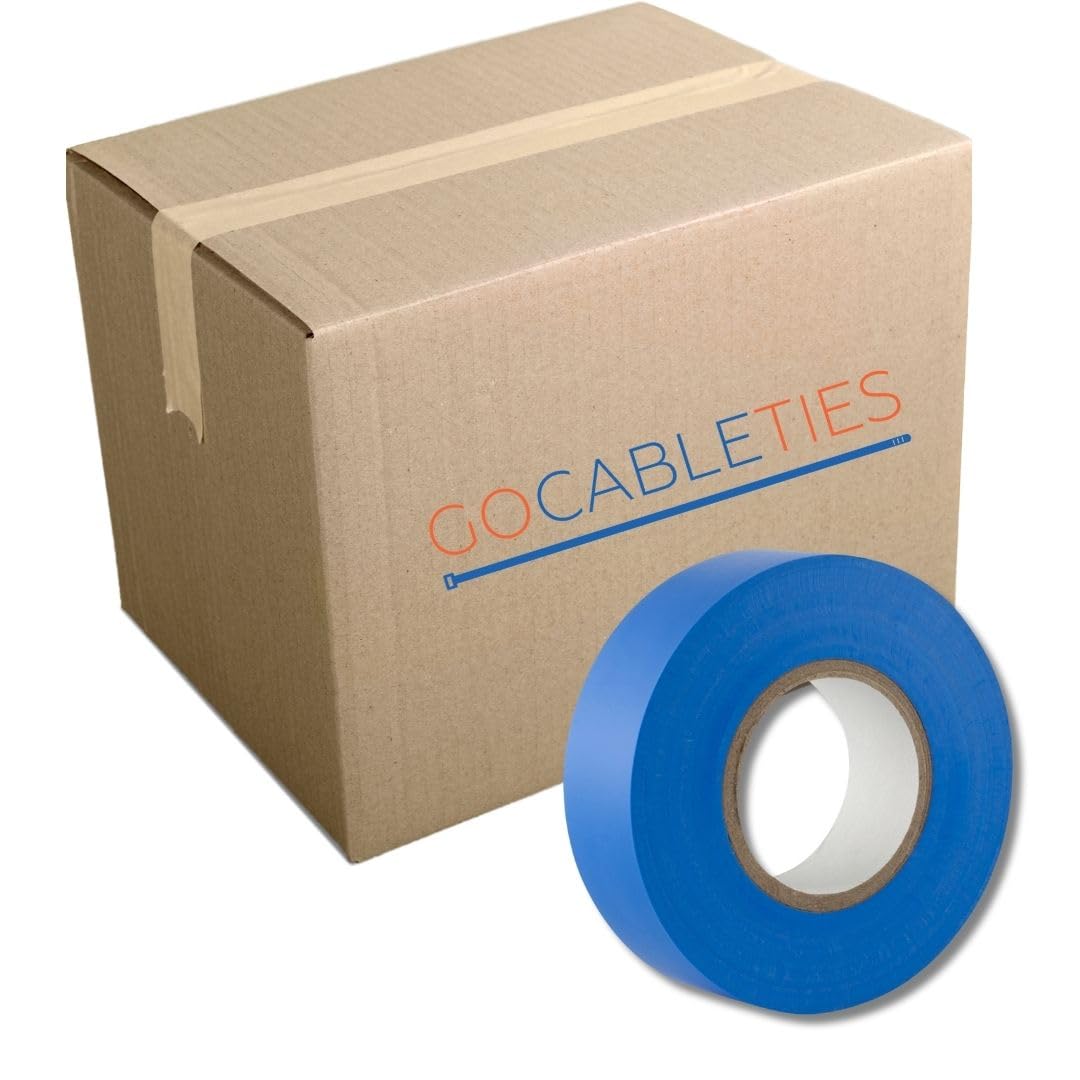 Gocableties Grey Electrical Tape, 19mm x 20m, Strong Self-Adhesive PVC Insulation Tape for Insulating, Repairing and Protecting Electrical Wires, 2 Rolls