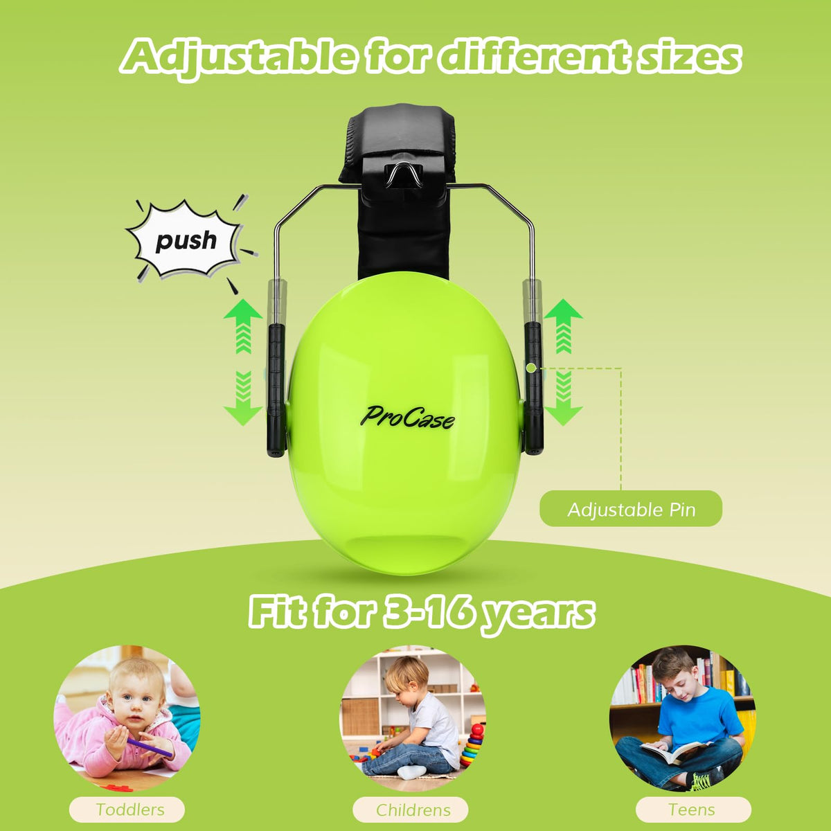 ProCase Ear Defenders for Children/Toddlers 3-16 Years SNR 27dB -Blue